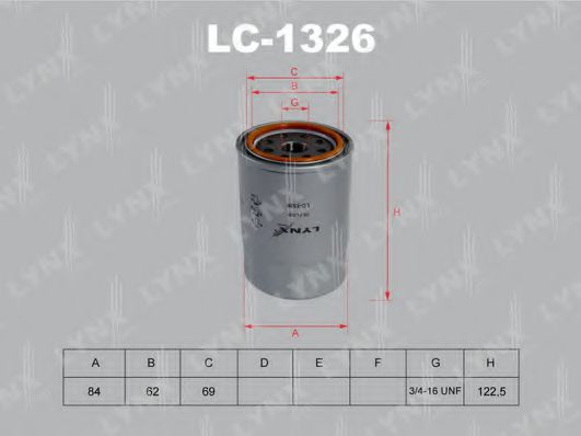 LYNXauto LC1326 Масляный фильтр LYNXAUTO для HYUNDAI