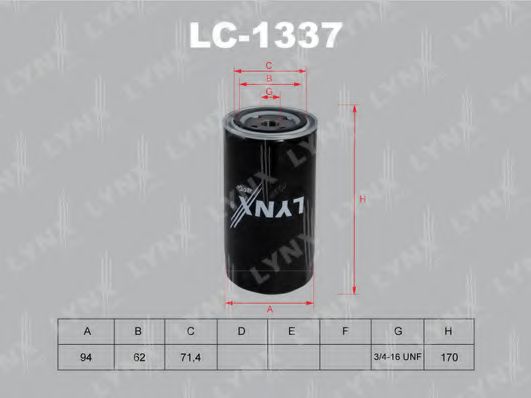 LYNXauto LC1337 Масляный фильтр для VOLVO 960