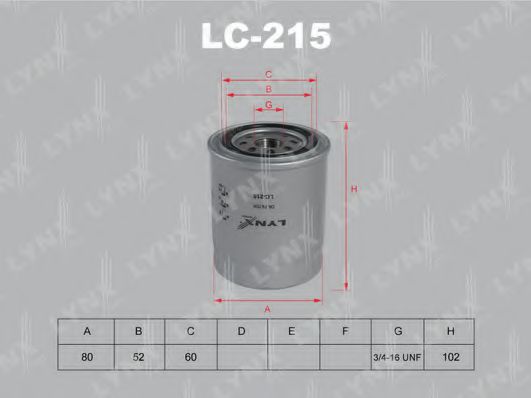 LYNXauto LC215 Масляный фильтр LYNXAUTO для INFINITI