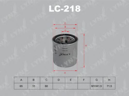 LYNXauto LC218 Масляный фильтр LYNXAUTO для INFINITI