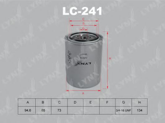 LYNXauto LC241 Масляный фильтр для NISSAN