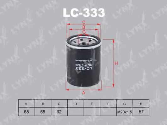 LYNXauto LC333 Масляный фильтр для MITSUBISHI