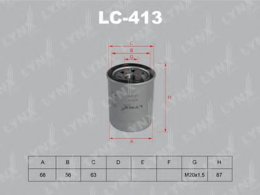 LYNXauto LC413 Масляный фильтр LYNXAUTO для MAZDA