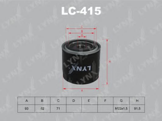 LYNXauto LC415 Масляный фильтр LYNXAUTO для MAZDA