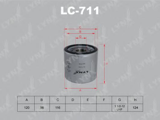 LYNXauto LC711 Масляный фильтр для ISUZU