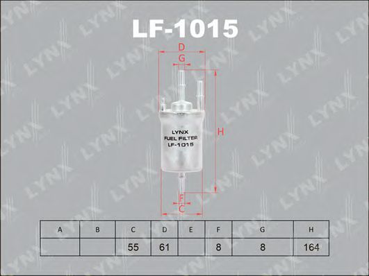 LYNXauto LF1015 Топливный фильтр LYNXAUTO 