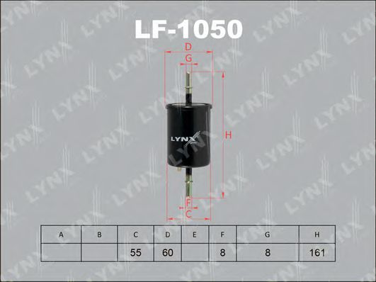 LYNXauto LF1050 Топливный фильтр LYNXAUTO для CHEVROLET EVANDA