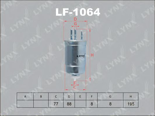 LYNXauto LF1064 Топливный фильтр LYNXAUTO для KIA