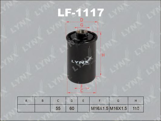 LYNXauto LF1117 Топливный фильтр для CHEVROLET GRAND BLAZER