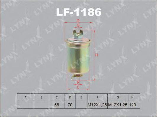 LYNXauto LF1186 Топливный фильтр LYNXAUTO 