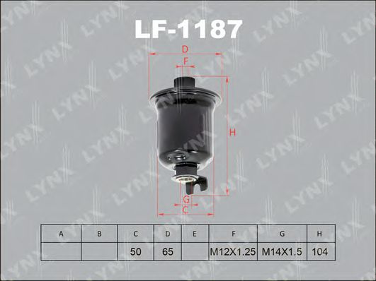 LYNXauto LF1187 Топливный фильтр LYNXAUTO 