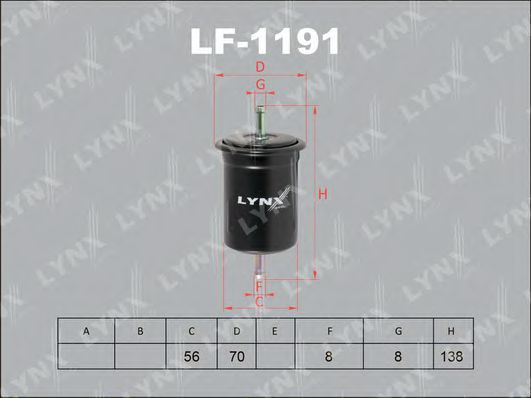 LYNXauto LF1191 Топливный фильтр LYNXAUTO 