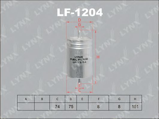 LYNXauto LF1204 Топливный фильтр для MERCEDES-BENZ SLK