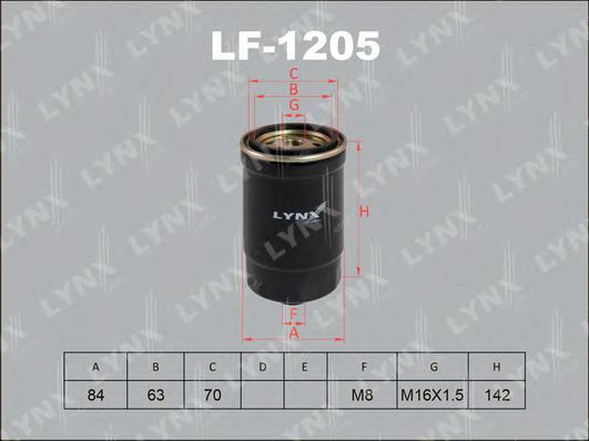 LYNXauto LF1205 Топливный фильтр LYNXAUTO 