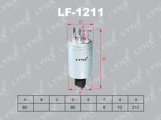LYNXauto LF1211 Топливный фильтр LYNXAUTO 