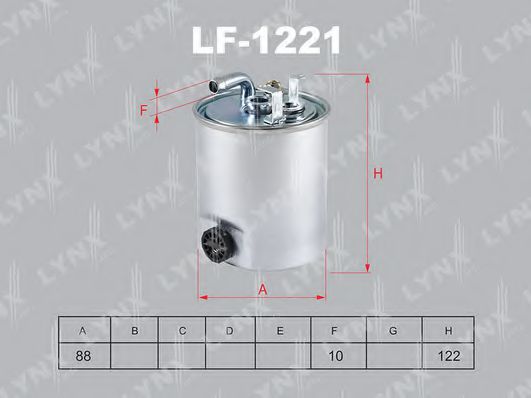 LYNXauto LF1221 Топливный фильтр LYNXAUTO 