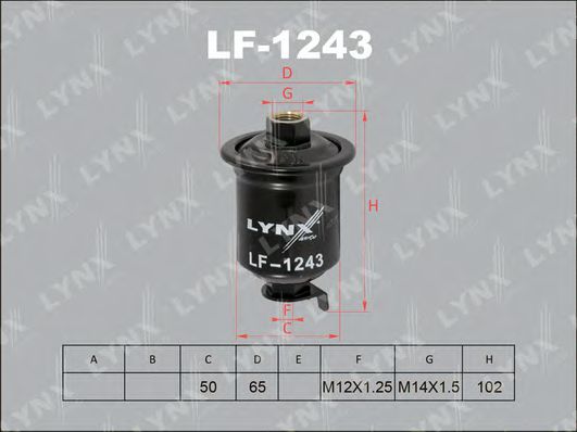 LYNXauto LF1243 Топливный фильтр LYNXAUTO 