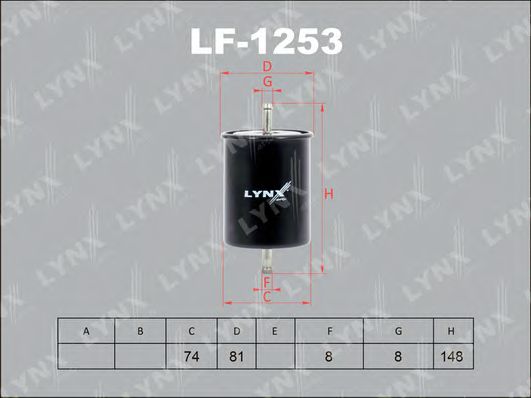 LYNXauto LF1253 Топливный фильтр LYNXAUTO 