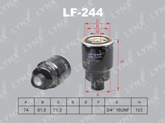 LYNXauto LF244 Топливный фильтр для NISSAN NP300