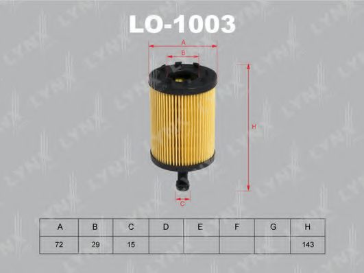 LYNXauto LO1003 Масляный фильтр LYNXAUTO для SEAT