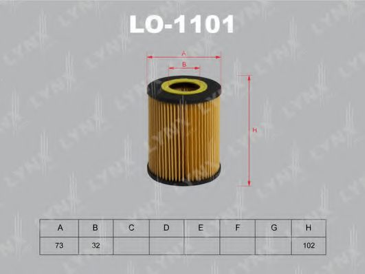 LYNXauto LO1101 Масляный фильтр LYNXAUTO 