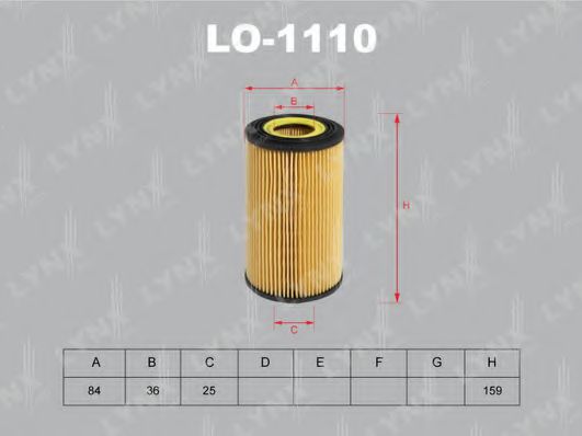 LYNXauto LO1110 Масляный фильтр LYNXAUTO для LAND ROVER