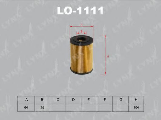 LYNXauto LO1111 Масляный фильтр LYNXAUTO 
