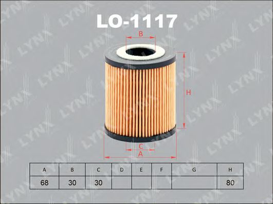 LYNXauto LO1117 Масляный фильтр для LAND ROVER