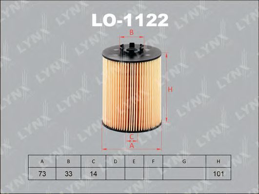 LYNXauto LO1122 Масляный фильтр для BMW 7