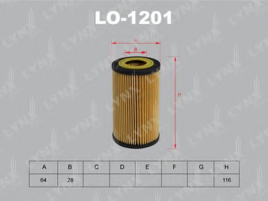 LYNXauto LO1201 Масляный фильтр LYNXAUTO для CHRYSLER