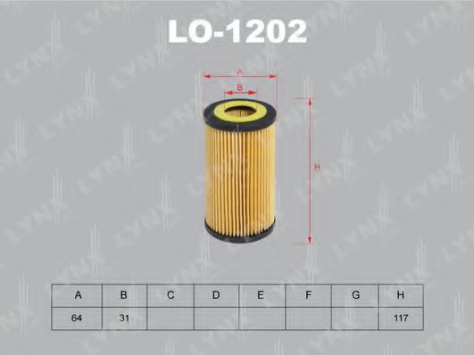 LYNXauto LO1202 Масляный фильтр LYNXAUTO для MERCEDES-BENZ