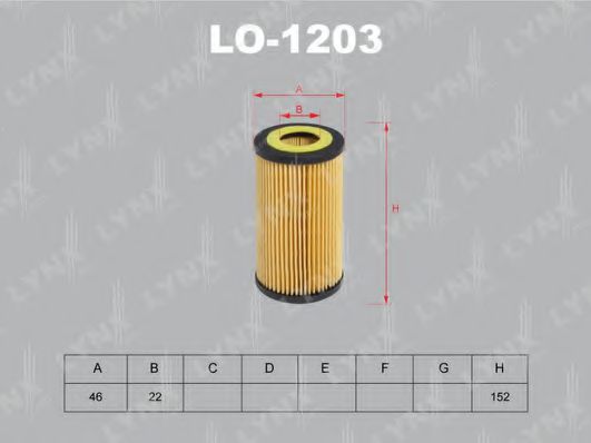 LYNXauto LO1203 Масляный фильтр для MERCEDES-BENZ SPRINTER 5-t фургон (906)