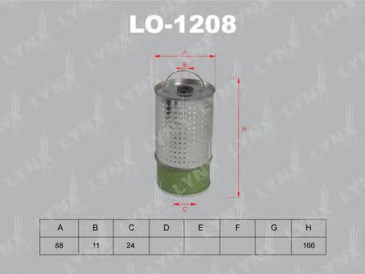 LYNXauto LO1208 Масляный фильтр LYNXAUTO 