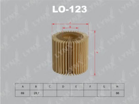 LYNXauto LO123 Масляный фильтр для TOYOTA ALPHARD