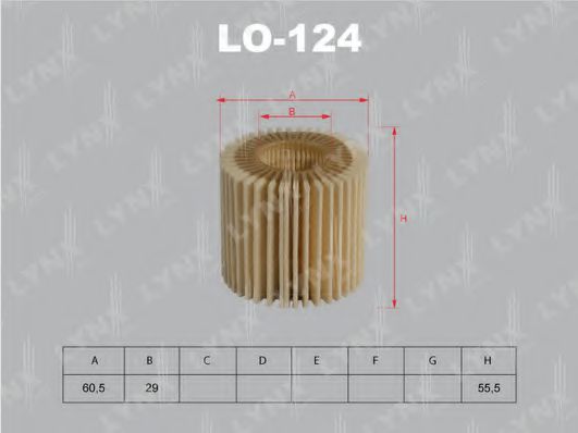 LYNXauto LO124 Масляный фильтр LYNXAUTO для LEXUS