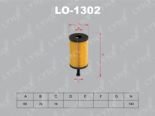 LYNXauto LO1302 Масляный фильтр LYNXAUTO для PEUGEOT