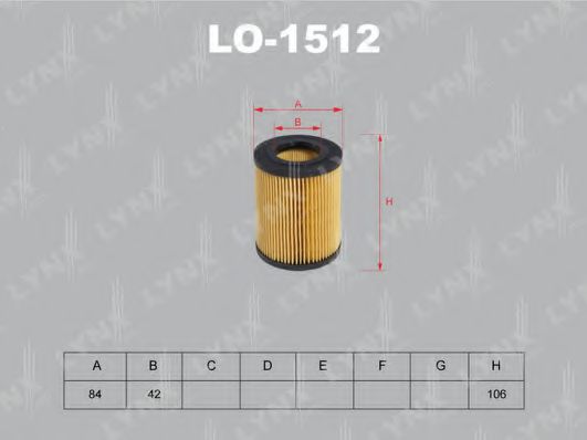 LYNXauto LO1512 Масляный фильтр LYNXAUTO 