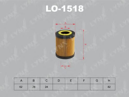 LYNXauto LO1518 Масляный фильтр для OPEL