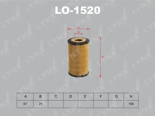LYNXauto LO1520 Масляный фильтр для CHEVROLET AVEO