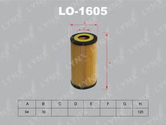 LYNXauto LO1605 Масляный фильтр LYNXAUTO для VOLKSWAGEN