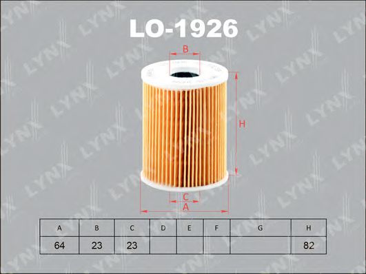 LYNXauto LO1926 Масляный фильтр LYNXAUTO для CHEVROLET