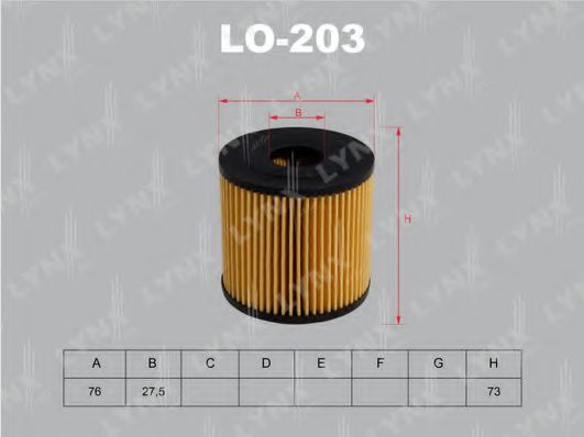 LYNXauto LO203 Масляный фильтр для NISSAN X-TRAIL