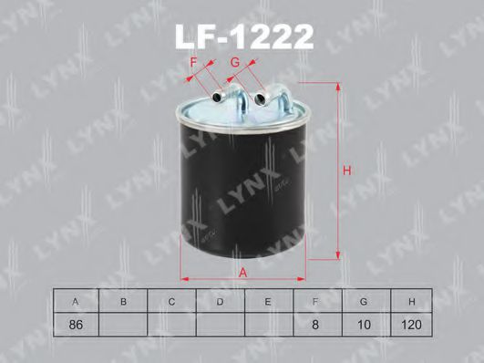 LYNXauto LF1222 Топливный фильтр LYNXAUTO 