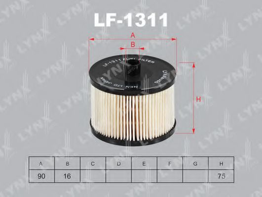 LYNXauto LF1311 Топливный фильтр для PEUGEOT