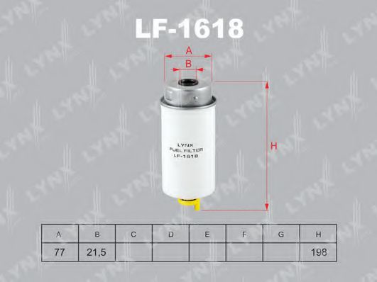 LYNXauto LF1618 Топливный фильтр LYNXAUTO для FORD