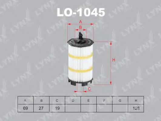 LYNXauto LO1045 Масляный фильтр для AUDI R8