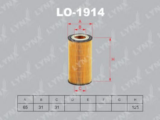 LYNXauto LO1914 Масляный фильтр для VOLVO V70
