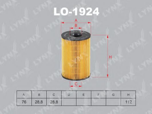 LYNXauto LO1924 Масляный фильтр LYNXAUTO для BMW