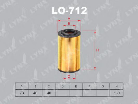 LYNXauto LO712 Масляный фильтр для HYUNDAI AZERA