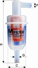 MFILTER DF11 Топливный фильтр для DAEWOO